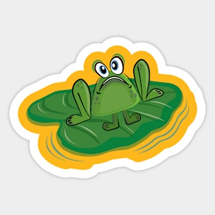 floating frog Sticker